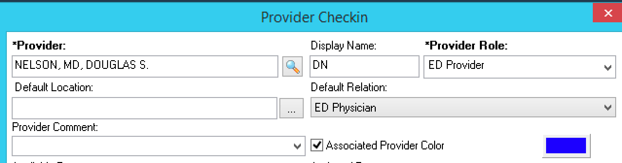 Provider Checkin