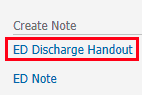 ED Discharge Handout
